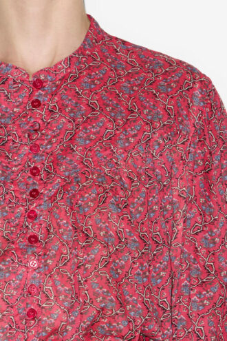 Camicetta in voile di cotone stampato Salika