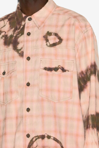 Camicia a quadri tie-dye Suli