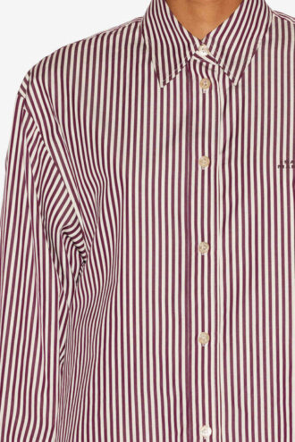 Camicia a righe in misto seta Fabriza
