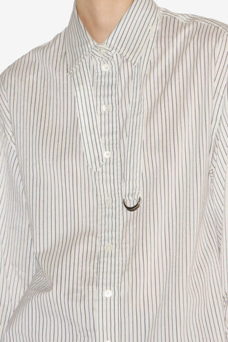 Camicia Aurora in cotone e seta a righe