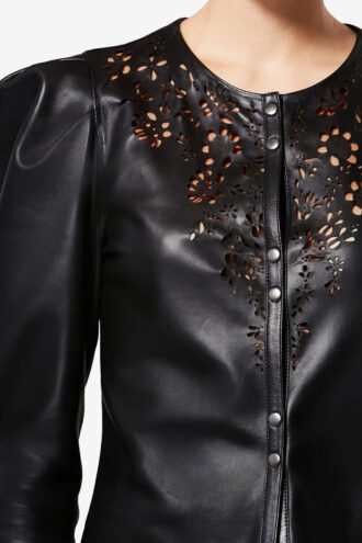 Camicia corta in pelle di agnello Nerida