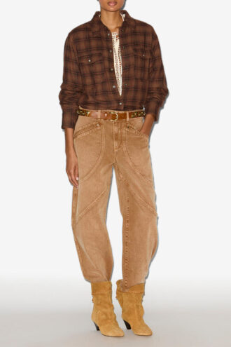 Camicia in cotone a quadri Yalisa
