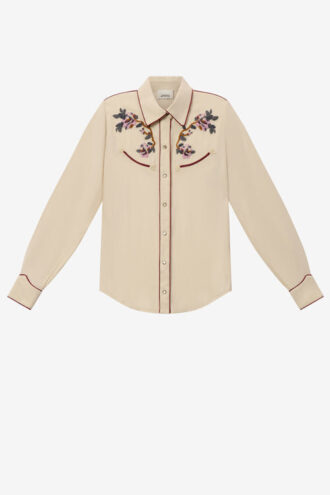 Camicia occidentale in cady con perline Yzea
