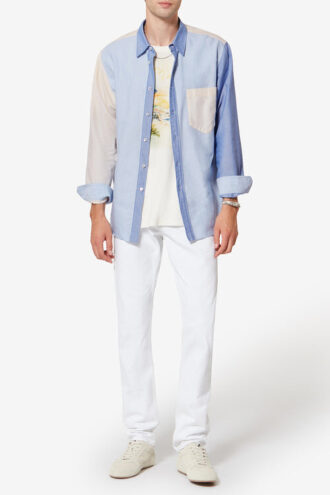 Camicia Oxford in cotone patchwork Nathael