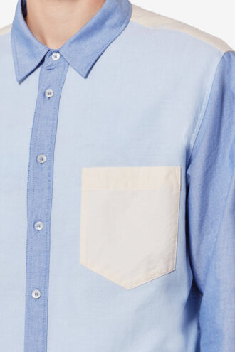 Camicia Oxford in cotone patchwork Nathael