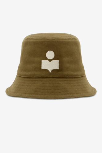 Cappello a secchiello ricamato con logo Haley