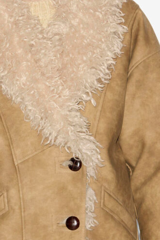 Cappotto Clea in finta pelle di montone