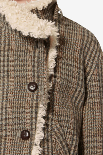 Cappotto corto Fadia in lana vergine con motivo Principe di Galles