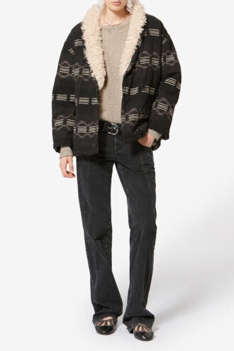 Cappotto corto in jacquard Qayla