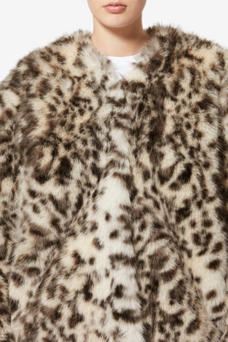 Cappotto corto in pelliccia sintetica Aglae