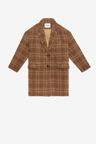 Cappotto in lana a quadri Limiza