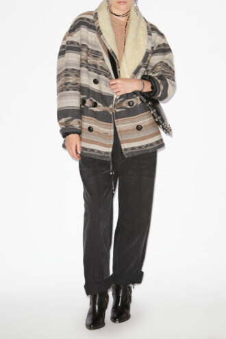 Cappotto in lana con motivo grafico Dorcas