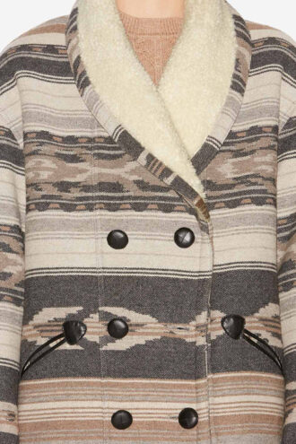 Cappotto in lana con motivo grafico Dorcas