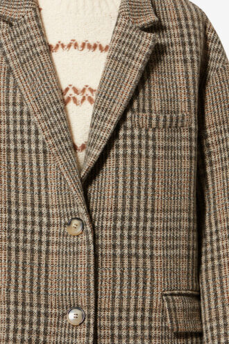 Cappotto in lana vergine con motivo Principe di Galles Limizia