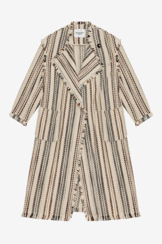 Cappotto lungo a righe Inita