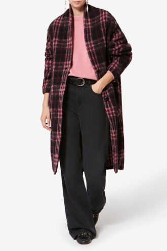 Cappotto lungo in lana a quadri Gabriel