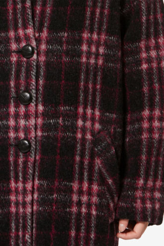 Cappotto lungo in lana a quadri Gabriel