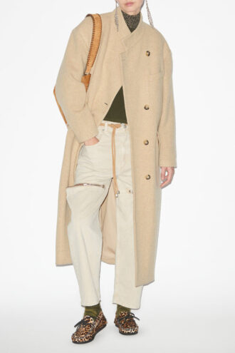 Cappotto lungo in misto lana Lewina
