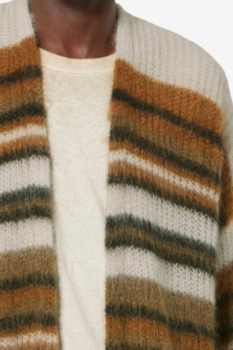 Cardigan a righe in mohair Danah