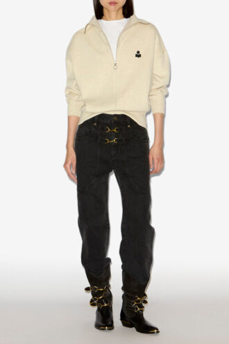 Cardigan Axelle con zip frontale