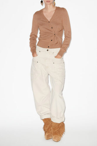 Cardigan Carline lavorato a trecce