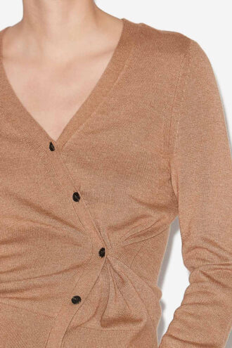 Cardigan Carline lavorato a trecce