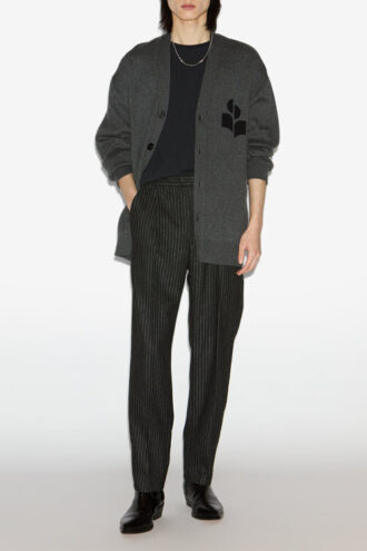 Cardigan Curtis in lana e cotone con logo
