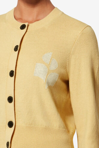 Cardigan in cotone e lana Newton con logo