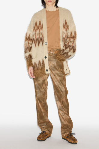 Cardigan Nielson Mohair con motivo Fair Isle
