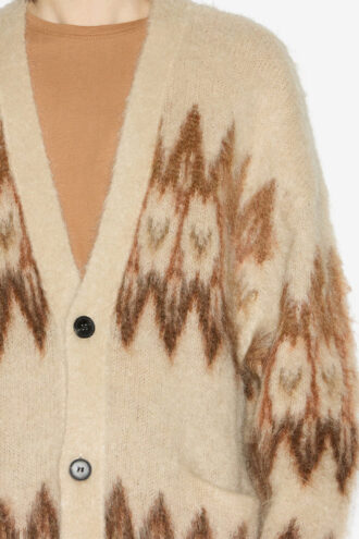 Cardigan Nielson Mohair con motivo Fair Isle
