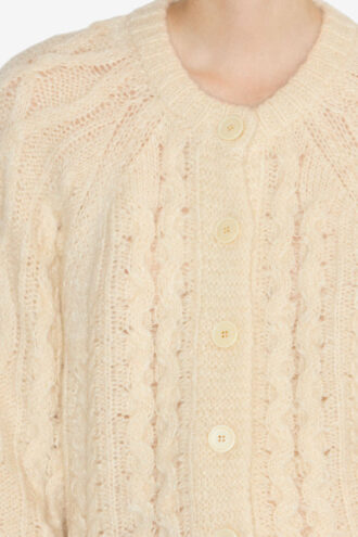 Cardigan Yara lavorato a trecce