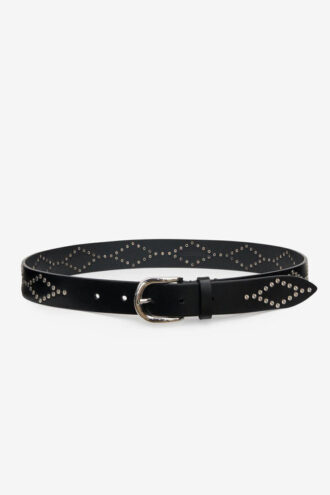Cintura in pelle con borchie Liliana