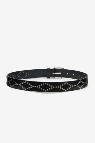 Cintura in pelle con borchie Liliana