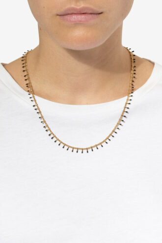 Collana con catena in ottone con finitura dorata Casablanca