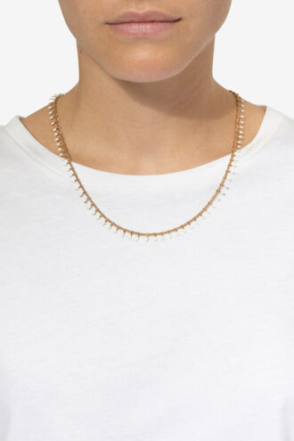 Collana con catena in ottone con finitura dorata Casablanca