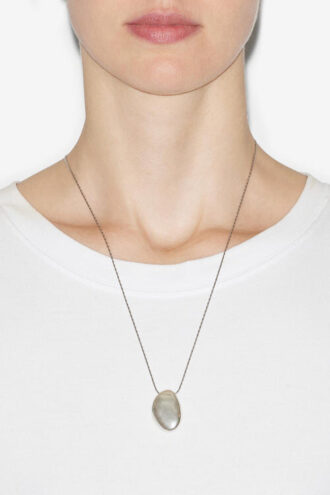 Collana con pendente Shiny Day in ottone con finitura argento