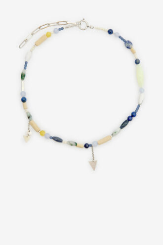Collana con pietra Yulian, legno e pendente