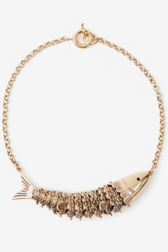 Collana girocollo a forma di pesce di fiume