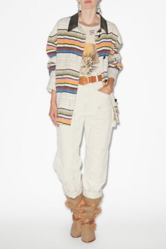 Dayvi Cappotto oversize in lana a righe