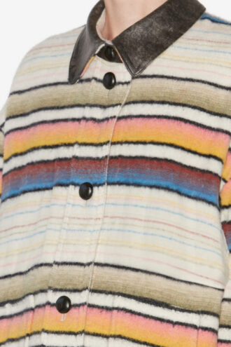 Dayvi Cappotto oversize in lana a righe