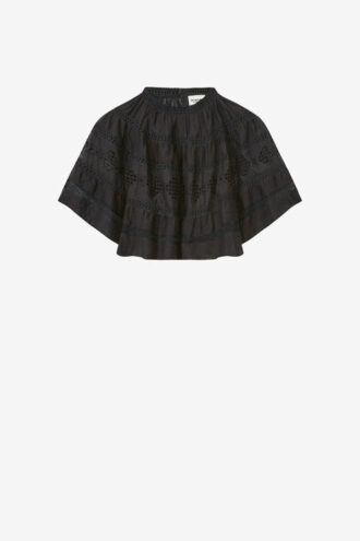 Dilama Top in voile di cotone traforato