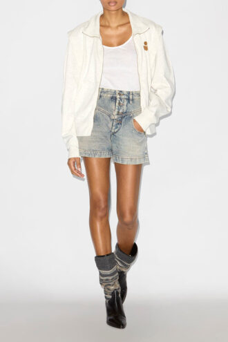 Felpa con zip in jersey Madilia