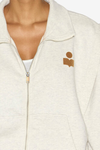 Felpa con zip in jersey Madilia
