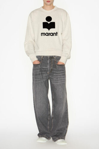 Felpa in cotone con logo Mikoy