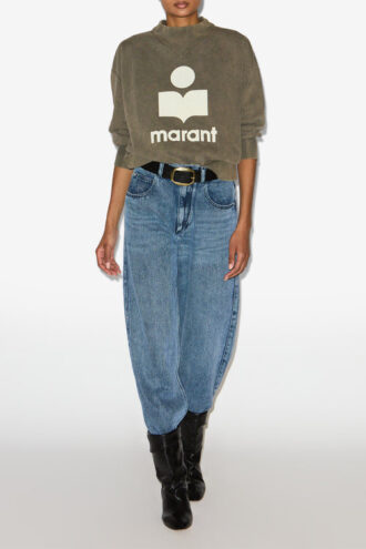 Felpa in cotone Moby con logo