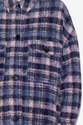 Fontizi Cappotto lungo in misto lana a quadri