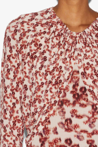 Gaetane Top in jersey stampato drappeggiato
