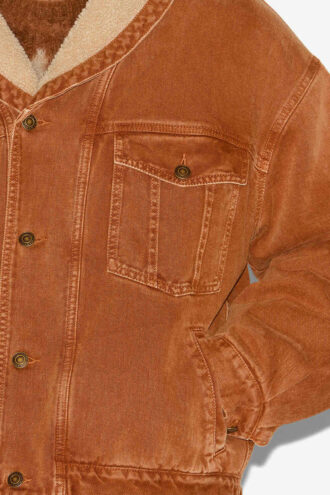 Giacca in denim e pelliccia sintetica Jackson