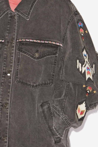 Giacca in denim ricamata Manona