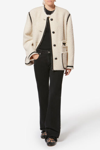 Giacca in tweed bouclé di lana Maylin